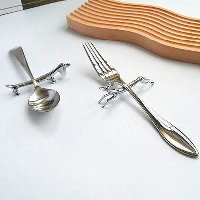 1 Animal Shaped Aluminum Chopstick Holder - Elegant Dining Table Accessory, Luxurious, Lightweight Dog Shaped Design And Yarn For Home And Hotel Use, Simple And Beautiful, Space Saving