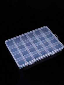 10/12/15/18/24格透明收纳盒，多用途塑料空盒，可用于存放耳环、戒指、珠宝、美甲用品、女士礼品等。 - 透明 - 查看 4