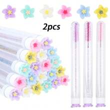 2/5/10/20 Pcs Mascara Wands Tube Set Reusable LashBrush Rose Flower Tube Eyelash Brush Tubes SpooliesLash Extension Brushes Applicators Makeup Tools - Multicolor - View 7