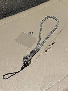 奢华水钻链挂绳，女士闪亮水晶可拆卸单肩/斜挎包带，时尚高端礼物，适合送给母亲、家人、朋友、生日、节日的手机挂饰、手机链 - 手提繩+斜背繩 - 查看 9