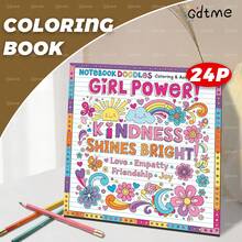 GDTME Un libro para colorear sobre el poder de las niñas: adecuado como regalo de Acción de Gracias, cumpleaños o graduación, se puede regalar a novias, familiares o amigos, la portada usa papel perlado, páginas interiores de 120g, 7.9x7.9 pulgadas - El poder de las chicas - Ver 10