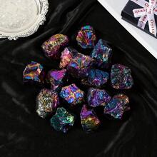 Peacock Stone Raw Crystal - Electroplated Brass Mineral, For Energy Healing, Spiritual Growth, Home Altar, Unique Rainbow Decor - Multicolor - View 10