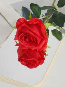 12pcs Romantic Roses Artificial Flowers-Declaration Of Love Rose Flowers With Long Stems Silk Flowers For Valentine's Day,Bridal Wedding Bouquet Centerpices Decorations Party Home&Living Decor - Multicolor - View 8