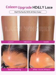 Coleen 13*4 Straight Wig Human Hair Glueless Wig Chocolate Brown Lace Front Human Wig 13x6x1 T Part Lace Frontal Wigs Pre Plucked With Baby Hair #4 Colored Brown Silky Straight Wig Transparent Lace Frontal Wigs Natural Black Wig Daily Party Wear 250 Density - Natural Black - 查看 8