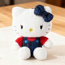 Miniso 1 قطعة ديكور معلق من القماش الناعم متغير اللون بشخصية سانريو - هالو كيتي (أزرق جينز)، تصميم متغير اللون + تفاصيل الجينز، مادة قماش ناعمة، تعليقة حقيبة/سلسلة مفاتيح، إكسسوار جميل (قطعة واحدة عشوائية تُشحن) - متعدد الألوان - مشاهدة 2