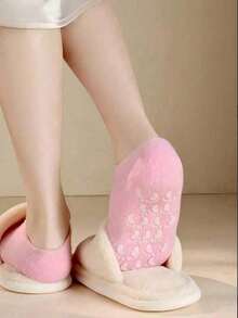 1双硅胶保湿舒缓袜，1套浮石高弹吸水压力袜套装，可重复使用的芦荟袜，夜间SPA袜，男女通用防滑凝胶后跟袜，适用于干燥肌肤、脚部干裂粗糙的皮肤，居家足部护理，可搭配您喜爱的乳液和面霜使用，母亲节礼物，多种组合可选 - 彩色 - 查看 10