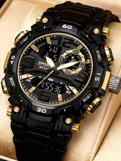 1块多功能运动电子手表，双显示屏，适合日常佩戴，是馈赠佳品。