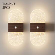 Crystal Motion Sensor Wall Lamp, Acrylic Modern Smart Sensor Wall Light, Night Light, Indoor Motion Sensor Wall Lamp, Wireless LED Wall Light, Wall Lamp, Battery-Powered, Adhesive Design, Rotatable, Portable, Easy To Install, Adjustable Color Temperature And Brightness, Suitable For Hallways, Bathrooms - Multicolor - View 28