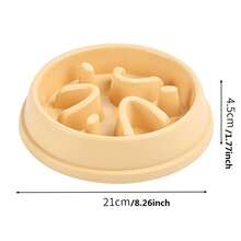 Slow Feeder Dog Bowls Anti-Choking Puzzle Pet Bowls Non Slip Interactive Maze Dishes For Dogs And Cats Food Training - Màu vàng - Xem 4
