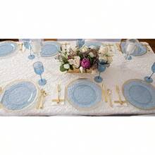 Oz Wine Goblets - Blue With Gold Rim 5-Pack Elegant Disposable Plastic Wine Glasses With Stems For Weddings Outdoor Events And Poolside Parties - 藍金邊 - 查看 7