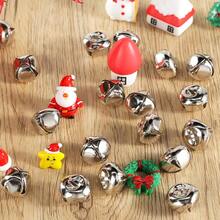 Sinos de metal coloridos feitos à mão, de 1,5 cm, ideais para decoração de Natal, confecção de joias e artesanato - Decoração clássica para casa, decoração de festas de fim de ano, decoração de Natal para o quarto, decoração de Natal de inverno, presentes de Natal para casa.