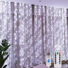Led Curtain Lights Garland Fairy String Lights Christmas Decor USB Remote Control Wedding Party Holiday Decoration For Home Bedroom, Outdoor Garden Lighting For Pathway, Yard, Patio