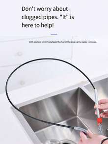 Multi-Functional Stainless Steel Drain Cleaner, One Tool For Multiple Uses! Suitable For Sinks, Floor Drains, Toilets And Various Pipes. Can Clear Different Types Of Blockages, And Can Be Used With Other Tools To Meet Different Unclogging Needs. Excellent Value. - Multicolor - View 7