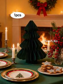 1pc (Red/Green/White) 3.94in/5.91in/7.87in Christmas Party Decorations, 3D Mini Glitter Edge Paper Honeycomb Ornaments, Green, Red Hanging Ornament For Christmas Tree Decor, New Years Party, Christmas Ornaments, Home Decor, Suitable For Wedding Decoration - Multicolor - View 16