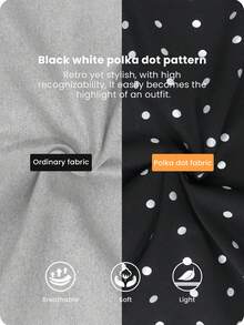 Sodalemon 女士弹力腰带波点休闲健身紧身裤户外训练运动健身紧身裤跑步裤无前缝瑜伽紧身裤 - 黑色 - 查看 4