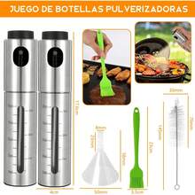 ¡RecomendadoPulverizador de Aceite 2 Piezas, Atomizador Aceite con Embudo, Brocha y Cepillo, Spray para Aceiteras de Cocina Acero Inoxidable con Ventana Visual, Ideal para Cocineros y Amantes de la Salud¡Top de Temporada - 1 - Ver 7