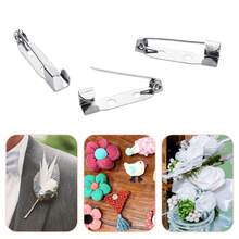 100 Pieces Of Silver Brooch Pin Fasteners, Strip Pins - Suitable For Badges, DIY Projects, Sewing, Party, Wedding Name Tags, And Clothing Accessory Fixation - Multicolor - View 3