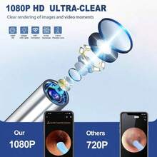 9pcs Earwax Removal, Ear Cleaner With Camera With 1080P, Earwax Removal Tool With 6 LED Lights, Earwax Removal Kit With 8 Ear Picks, Earwax Camera - 隨機的 - 查看 3