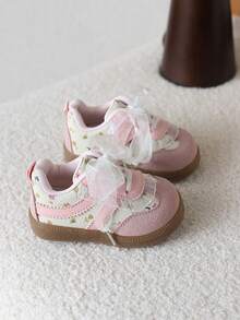 1 Pair Fashionable Infant Toddler Shoes, New Everyday Wear Design, All Season - Pink - View 5