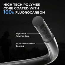 Fluorokote 100% Fluorocarbon Coated Fishing Line, Fluorocarbon Leader, Extreme Clarity,Fast Sinking,Shock Resistant, High Abrasion Resistance,31254140 - 玫紅色 - 查看 2