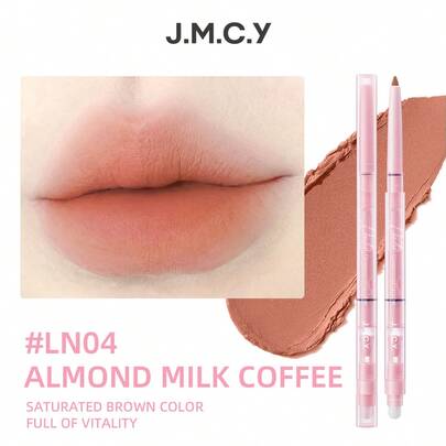 J.M.C.Y リップライナーブラシ(両端タイプ)、マットベルベットリップクリーム、長持ち顔料入りリップスティック