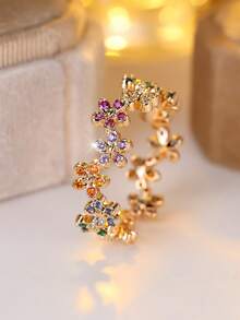 Vanel 时尚优雅花卉设计复古波西米亚风戒指，适合日常佩戴和派对场合，女士奢华珠宝，日常饰品 | 复古波西米亚风戒指 | 精湛工艺 - 戒指 - 查看 9