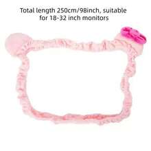 Sanrio 250cm Stretchy Cat Bow Tie LCD Monitor Dust Cover Protector Sleeve, Fits 18-32 Inch Displays