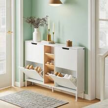 SoBuy Shoe Cabinet FSR183-WN - White - View 3