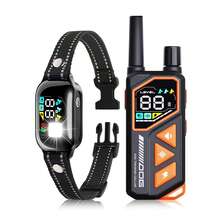 Nuevo collar de entrenamiento inteligente para perros con control remoto eléctrico, antiladrido, resistente al agua IPX7, vibración y descarga para modificar el comportamiento de las mascotas, con alcance de 1000m