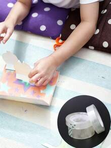 10/5/1 Rolls Of Super Strong Transparent Tape - 0.8cm Wide (0.32 Inches), Suitable For Gift Wrapping, Office, Crafts, Home, Warehouse, Mailing, Neatly Stacked Rolls, OfficeCrafting.Christmas Gifts - Multicolor - View 3