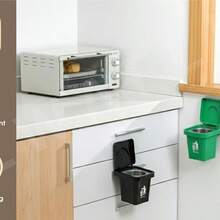 1pc Stainless Steel Wall Mounted Ashtray With Lid,Hanging Garbage Bin, Trash Can Shape - Anti-Flying Ash, Creative Home And Bathroom Decoration, Suitable For Living Room, Bedroom, Holiday Gift,Waste Bin For Home, Office, Toilet, Kitchen