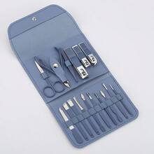 Professional Manicure Kit 16 Pieces - Cuticle Nipper And Nail Clipper In Stainless Steel - 藍色 - 查看 11