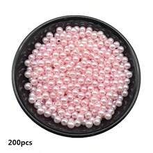 4/6/8/10mm Pink Acrylic Round Beads For Jewelry Making Mobile Phone Chain DIY Fashion Bracelet Necklace Decoration Accessories - Pink - View 8