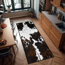 (1/2/3pc)Cow Print Runner Rug 2x6 Western Rugs Cowhide Throw Carpet Washable Kitchen R... - 彩色 - 查看 2