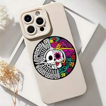 2026 nueva funda de teléfono mate, funda de teléfono diseño floral de calavera de azúcar para iPhone 17 14 13 12 11 Pro Max y funda de teléfono  Galaxy S23 S22 S21 S20 Plus, regalo de funda de teléfono para pareja, regalo de vacaciones para novio y novia - Negro - Ver 6