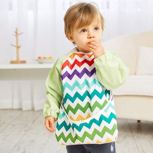 1pc Children's Bib, Baby Feeding Smock, Oil & Stain Resistant, Easy To Clean