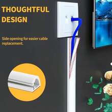 1PC 1m/2m/3meters Cable Hider,Flexible Cable Concealer For Wall Mounted TV, Self-Adhesive Cord Hider Protector Soft Wire Cover With Cap For Wall Home Office Use - Multicolor - View 7