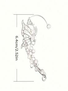 2只装低过敏性闪亮蝴蝶耳钉 - 仙女翅膀设计，十二月生辰石，合成石，无需耳洞，适合派对和特殊场合，特殊活动的珠宝 - 彩色 - 查看 4