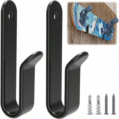 Horizontal Snowboard Wall Mount Clips - Snowboard Wall Rack Storage And Display For Room Garage