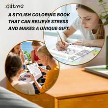 GDTME Un libro para colorear sobre el poder de las niñas: adecuado como regalo de Acción de Gracias, cumpleaños o graduación, se puede regalar a novias, familiares o amigos, la portada usa papel perlado, páginas interiores de 120g, 7.9x7.9 pulgadas - El poder de las chicas - Ver 5