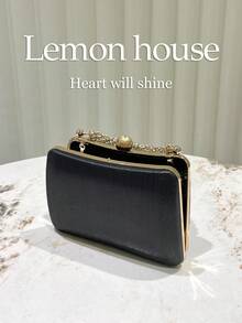 1 pièce Sac à main de soirée élégant décoré de strass noirs, sac de soirée formel à la mode pour femmes avec bandoulière amovible, convient pour le mariage, la fête, le banquet et d'autres occasions, excellent cadeau pour les femmes - Noir - Voir 6