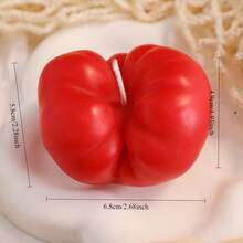 1 pieza Velas de aromaterapia con forma de fruta simulada - Velas de aromaterapia hechas a mano con forma de tomate, fruta estrella, naranja, fresa para decoración del hogar - Multicolor - Ver 10