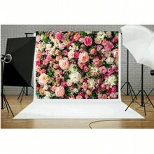 Valentine's Day Romantic Floral Wall Backdrop Perfect For Indoor/Outdoor Weddings, Proposals, Birthdays, Maternity Shoots, Holiday Parties Decorative Photography Banner Vinyl