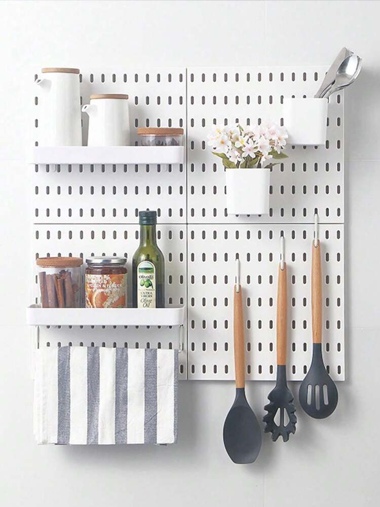 壁挂式储物架，适用于卧室、浴室、书房、宿舍、工艺室、汽车内饰等场所。可用于浴室收纳，无需钻孔即可自行安装，也可作为桌面储物展示架使用。 - 彩色 - 查看 5