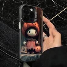 Funda de Teléfono Transparente Clara con Personaje de Pato Lindo Llevando Sombrero y Sosteniendo Calabaza Diseño de Tema Otoñal para iPhone 14 13 12 11 Pro Max y  Galaxy S23 S22 S21 S20 Adecuada para Todas las Estaciones Opción de Regalo Ideal - Plateado - Ver 4