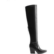 Women's Pointed Toe Thigh High Over The Knee Boots Tall Chunky Blocked Heel Fall Long Fashion Sexy Boots,31370951 - màu đen - Xem 2