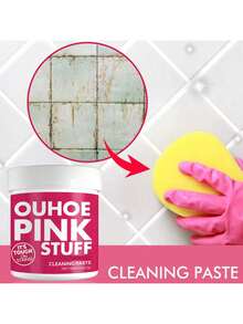 OUHOE Multi-Functional Stain Cleaning Cream, Gently Remove Heavy Household Kitchen Grease Universal Pink Bucket Degrease Polish Stain Remover Cleaning Paste - Pink - View 5