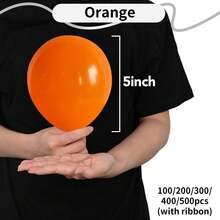 Balões de látex laranja de 5 polegadas para festas - Balões pequenos de hélio laranja fosco para aniversários, revelação de gênero, batizados, casamentos, aniversários de casamento, chás de panela, Halloween, formaturas e decorações de festas. - Laranja - Ver 2