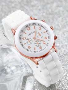 10pcs Minimalist Casual Women's Quartz Watches, A Colorful Dopamine-Inspired Watch Set For Women, Featuring Black/White/Pink/Red/Blue And Other Colored Straps Paired With Matching Dials, Perfectly Showcasing A Sweet And Cool Dopamine-Style Vibrant Feel. - Multicolor - View 10