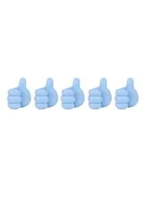 1 cái/5 cái/10 cái/20 cái Móc treo tường hình ngón tay cái (Màu ngẫu nhiên) - Màu xanh lam - Xem 7